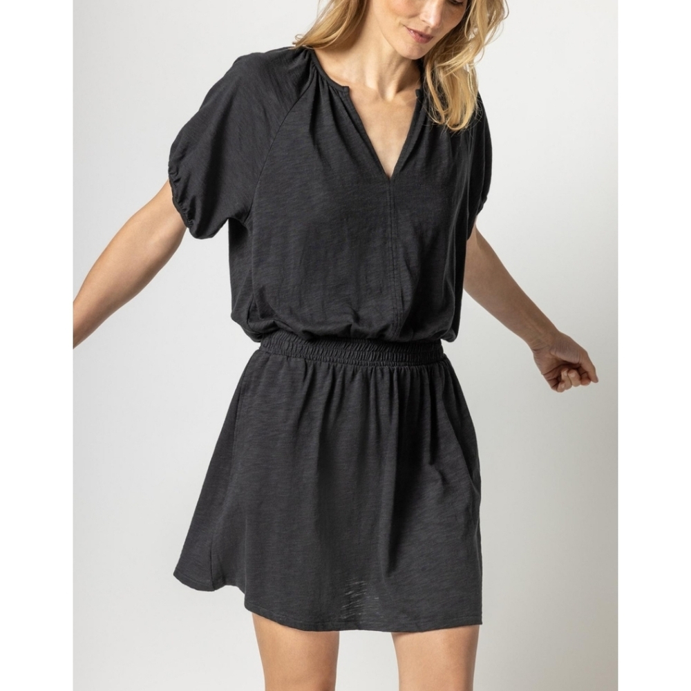 Lilla P Black Short Sleeve Dress
